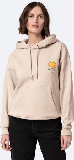 Rückansicht von ON VACATION Another day in Paradise Hoodie sand