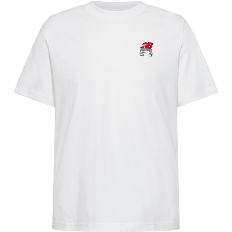 NEW BALANCE NEW BALANCE Bookshelf T-Shirt Herren - white - 0 | SportScheck