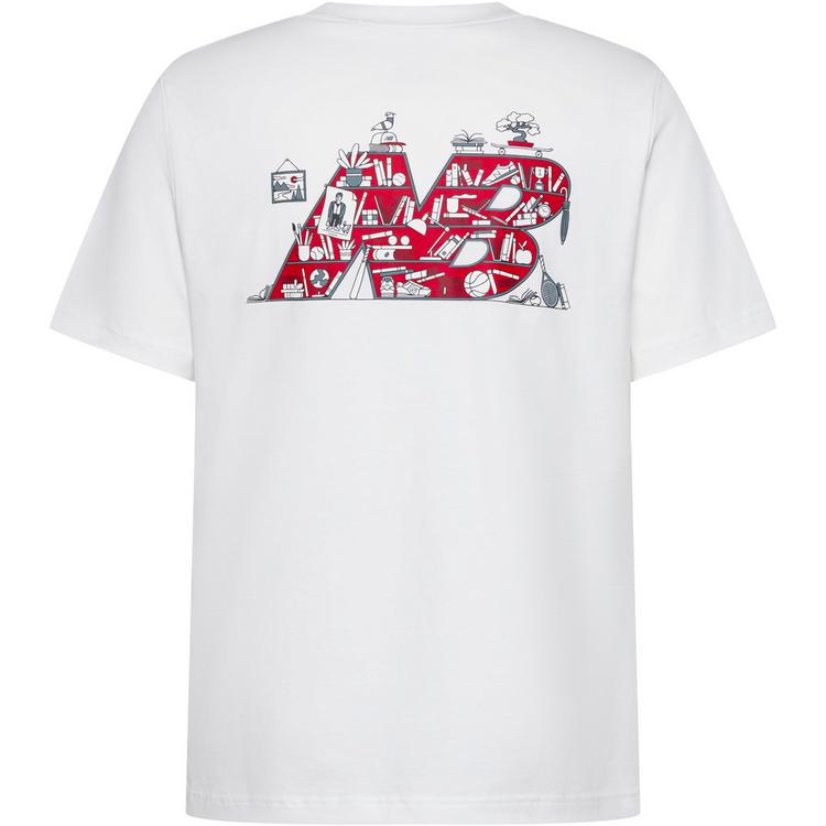 NEW BALANCE NEW BALANCE Bookshelf T-Shirt Herren - white - 0 | SportScheck