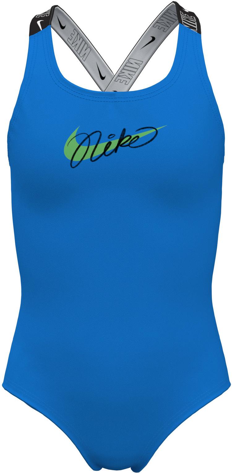 Nike Nike LOGO TAPE Badeanzug M&auml;dchen - photo blue - 0 | SportScheck