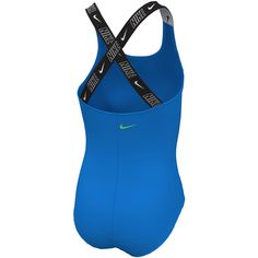 Rückansicht von Nike LOGO TAPE Badeanzug Kinder photo blue