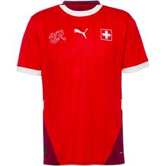 PUMA Schweiz 2024 Heim Fußballtrikot Herren puma red-team regal red