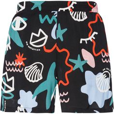 ON VACATION Scribbles Shorts black-multi