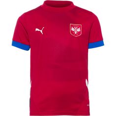 PUMA Serbien 2024 Heim Fußballtrikot Kinder dark cherry-puma team royal