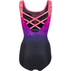 Rückansicht von Lascana Batik Badeanzug Damen pink print