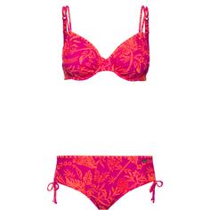 VENICE BEACH Bikini Set Damen blumendruck pink-orange