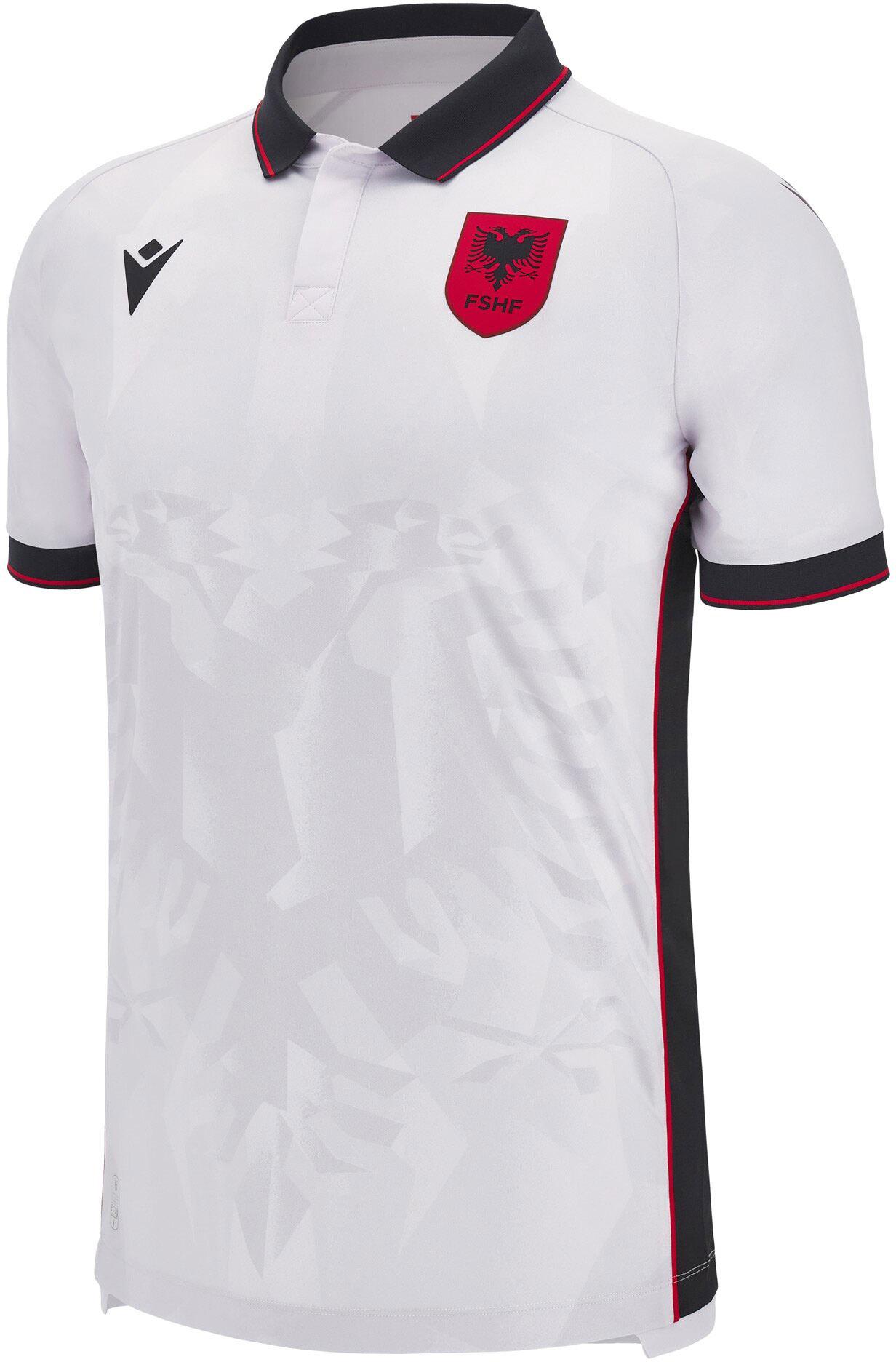 macron Albanien 2024 Auswärts Teamtrikot Kinder