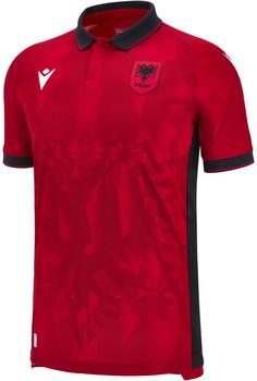 macron Albanien 2024 Heim Fußballtrikot Herren rot