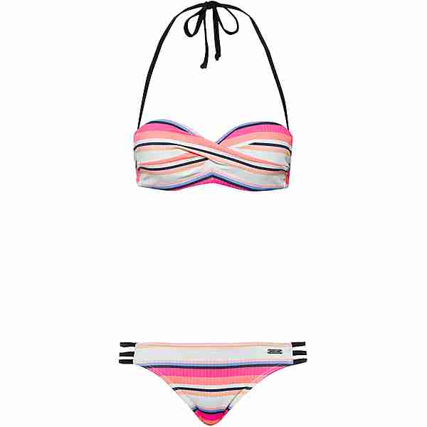 VENICE BEACH Bikini Set Damen creme-rosa gestreift