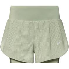 ASICS ROAD Laufshorts Damen olive grey-olive grey