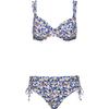 Buffalo Bikini Set Damen - blumendruck blau