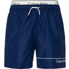 Calvin Klein Medium Double Badeshorts Herren signature navy