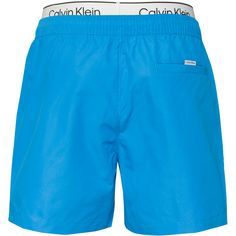 Rückansicht von Calvin Klein Medium Double Badeshorts Herren malibu blue