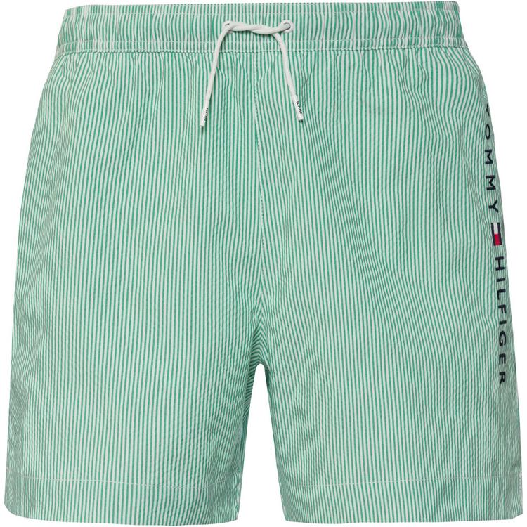 Tommy Hilfiger Tommy Hilfiger Medium Drawstring Stripe Badehose Herren - ithaca white-olympic green - 0 | SportScheck