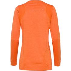 Rückansicht von Endura Singeltrack Langarmshirt Damen harvest