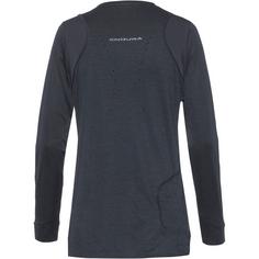 Rückansicht von Endura Singeltrack Langarmshirt Damen mattgrau