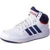 adidas HOOPS MID 3.0 K Sneaker Kinder - ftwr white-victory blue-better scarlet