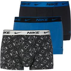 Nike EVERYDAY COTTON STRETCH Boxershorts Herren blk circle print- photo blue-blk