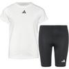 adidas TRAIN ESSENTIALS 3 STRIPES Trainingsanzug M&auml;dchen - white-carbon