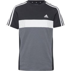 adidas 3 STRIPES T-Shirt Kinder black-grey five-white
