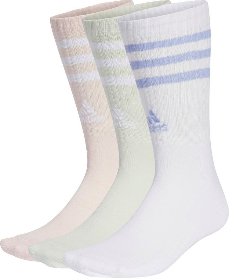 adidas adidas 3 Streifen Crew Socken - white-sandy pink-linen green - 0 | SportScheck