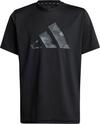 adidas TRAIN ESSENTIALS 3 STRIPES Funktionsshirt Kinder - black