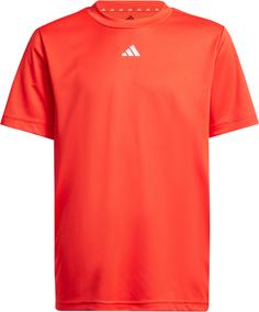 adidas TRAIN ESSENTIALS 3 STRIPES Funktionsshirt Kinder bright red-white