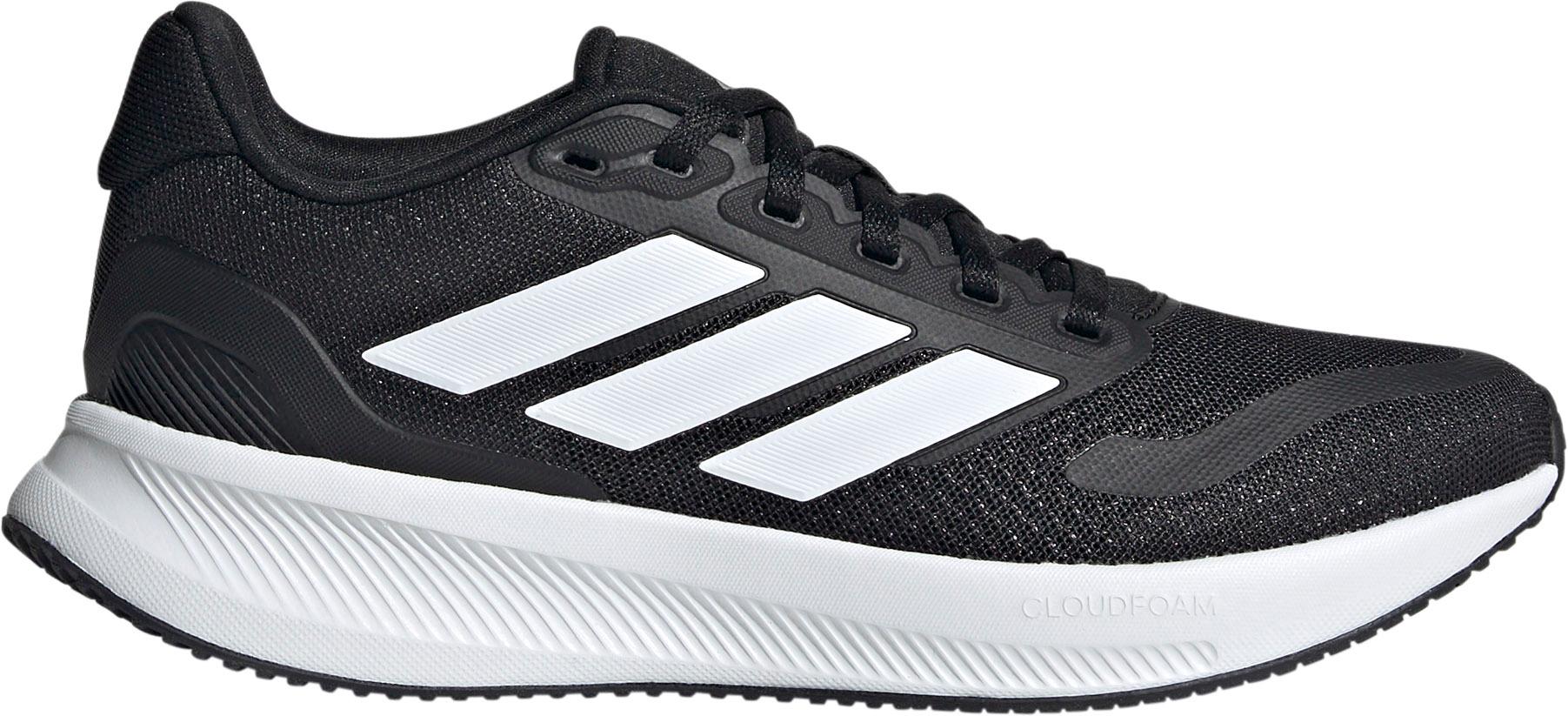 Black and white adidas running shoes online