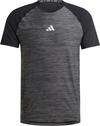 adidas GYM+ 3Streifen Funktionsshirt Herren - black melange