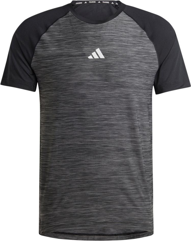 adidas adidas GYM+ 3Streifen Funktionsshirt Herren - black melange - 0 | SportScheck