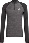 adidas GYM+ 3Streifen Funktionsshirt Herren - black melange