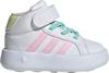 adidas GRAND COURT MID Sneaker Kinder - ftwr white-clear pink-ice yellow