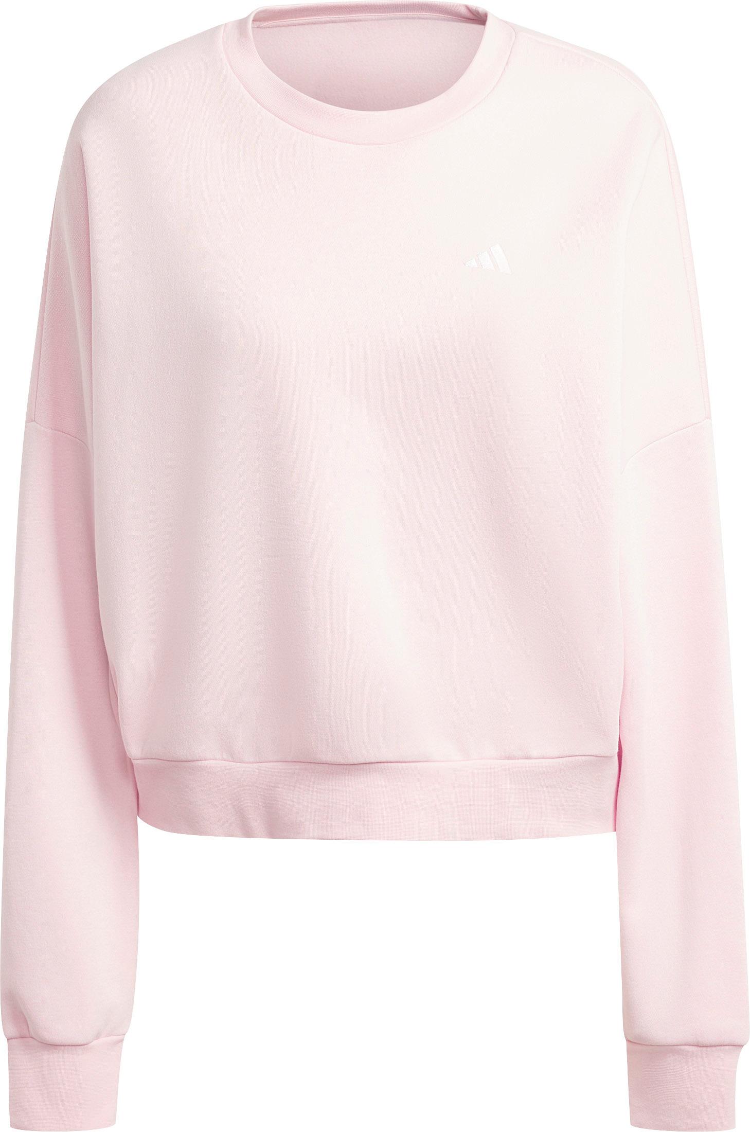 Adidas pink cropped sweater hotsell