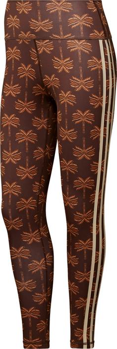 adidas FARM 7/8-Tights Damen mystery brown-fox red-easy yellow