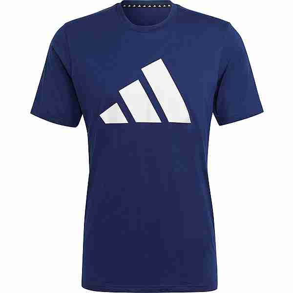 adidas Training Essentials Logo Funktionsshirt Herren dark blue