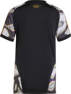 Rückansicht von adidas Pride Funktionsshirt Damen black-solar slime-bronze strata