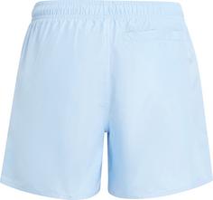 Rückansicht von adidas BOS Badeshorts Kinder glow blue