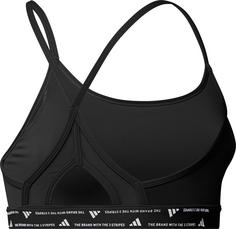 Rückansicht von adidas AERCT Sport-BH Damen black