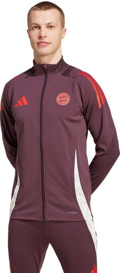 Rückansicht von adidas FC Bayern München Trainingsjacke Herren shadow maroon-red