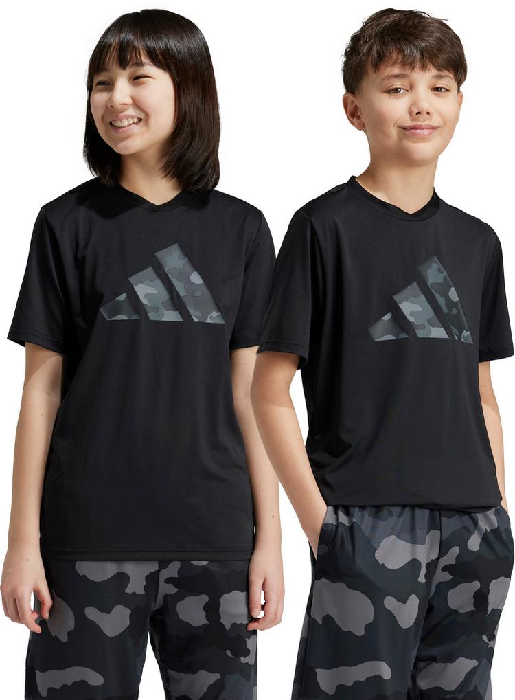 adidas adidas TRAIN ESSENTIALS 3 STRIPES Funktionsshirt Kinder - black - 0 | SportScheck