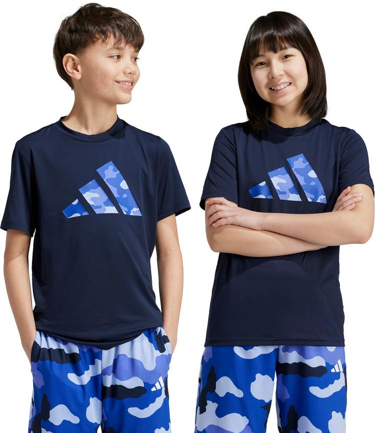 adidas adidas TRAIN ESSENTIALS 3 STRIPES Funktionsshirt Kinder - legend ink - 0 | SportScheck