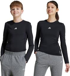 Rückansicht von adidas TECHFIT Funktionsshirt Kinder black-white