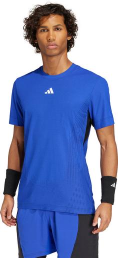 Rückansicht von adidas AIRCHIL PRO Tennisshirt Herren lucid blue-black