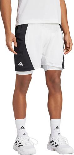 Rückansicht von adidas Tennisshorts Herren white-black