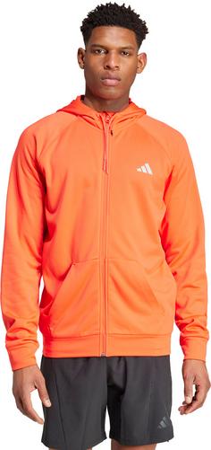 Rückansicht von adidas 3Streifen Hoodie Herren bright red