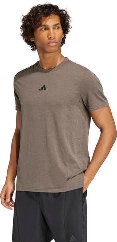 Rückansicht von adidas D4T Funktionsshirt Herren shadow olive melange