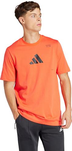 Rückansicht von adidas Training CAT T-Shirt Herren bright red
