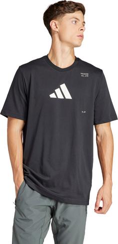 Rückansicht von adidas Training CAT T-Shirt Herren black