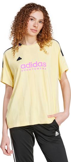 Rückansicht von adidas Tiro T-Shirt Damen almost yellow