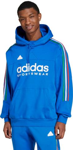 Rückansicht von adidas Tiro Hoodie Herren blue-green-white-red